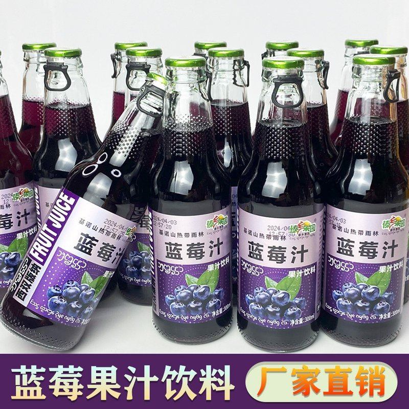 蓝莓果汁饮料芒果味夏天爽口过年春节小吃外卖餐饮品整箱特价