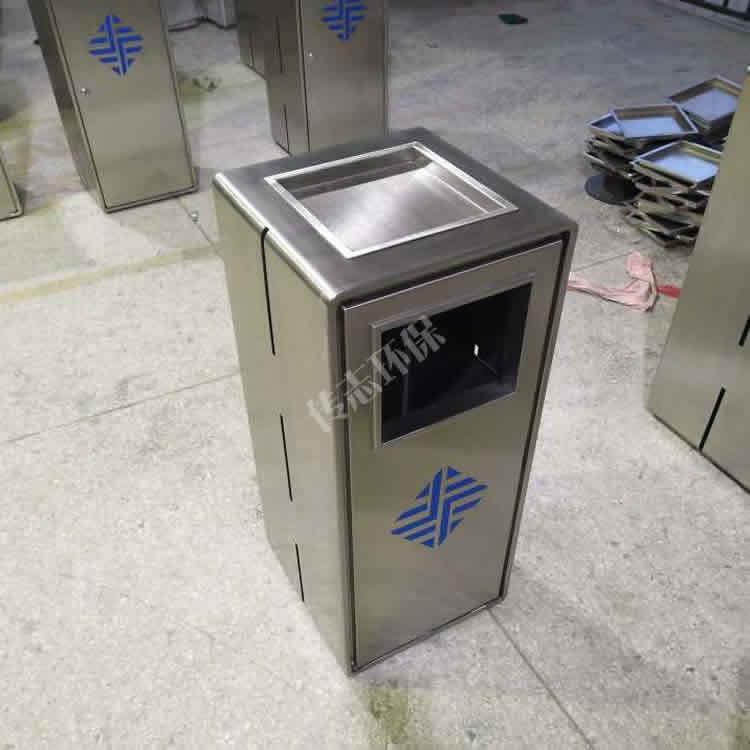 景区钢制不锈钢垃圾桶游乐园钢制垃圾桶商业街钢板喷塑垃圾桶定