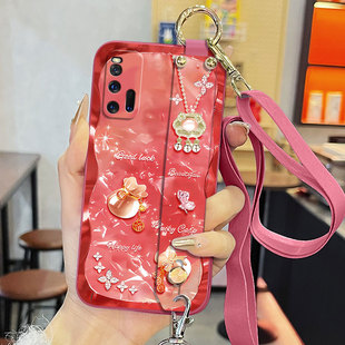 网红幸运福袋 新液态腕带支架软壳个性 适用于iqoo3手机壳V1955A超薄时尚 iqo3潮iq3防摔全包背带保护套简约女款