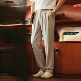 微锥长裤 宇透cleanfit轻奢高级感垂感休闲裤 薄款 裤 男弹力宽松西装