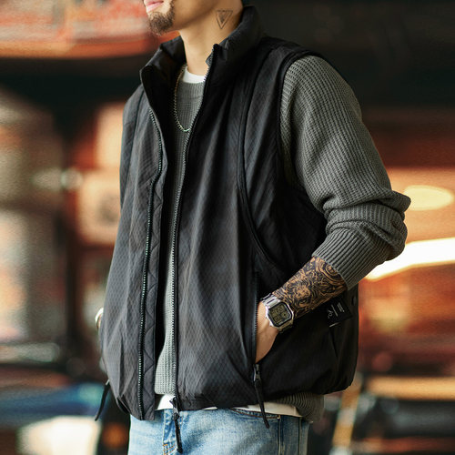 90鸭绒工装羽绒马甲保暖羽绒背心