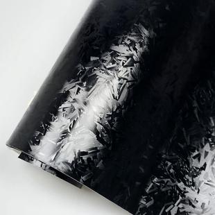 .汽车亚光锻造碳玻璃黑机盖车顶贴纸加厚摩托电动车改色膜耐高温