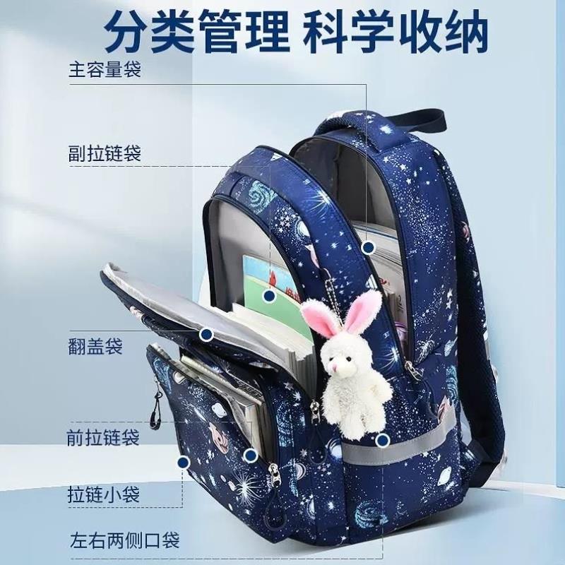 2024新款小学生书包女孩1-3-6年级儿童6至12岁双肩背包schoolbags