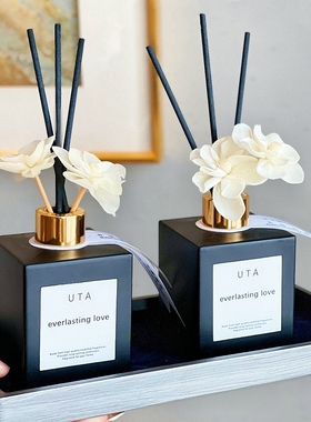 新款UTA尤她栀子白茶香薰摆件无火香薰精油家用室内持久留香除味