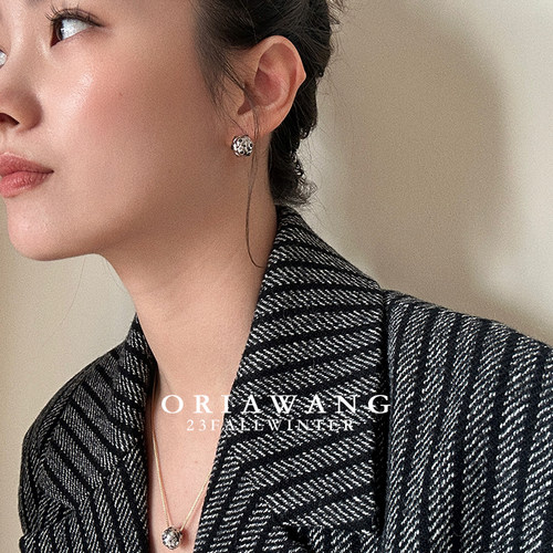 ORIAWANG 小众设计奥地利进口水钻星际耳环耳钉女