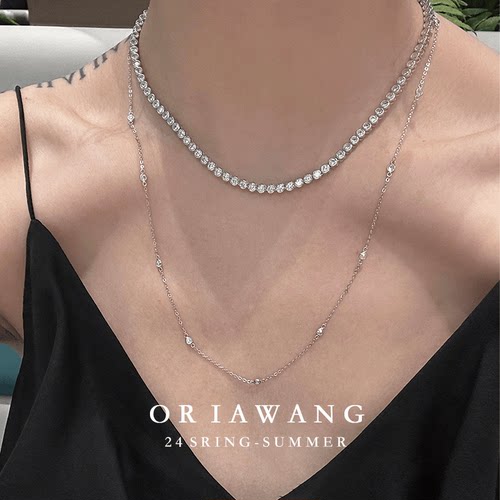 ORIAWANGS925纯银项链纯银女
