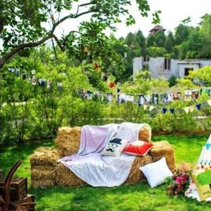 草垛草墩草堆婚庆拍摄道具 干稻草 圆形草垛方形草垛凳子场景布置