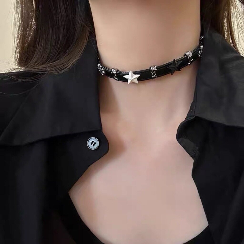 choker黑色星星项链女小