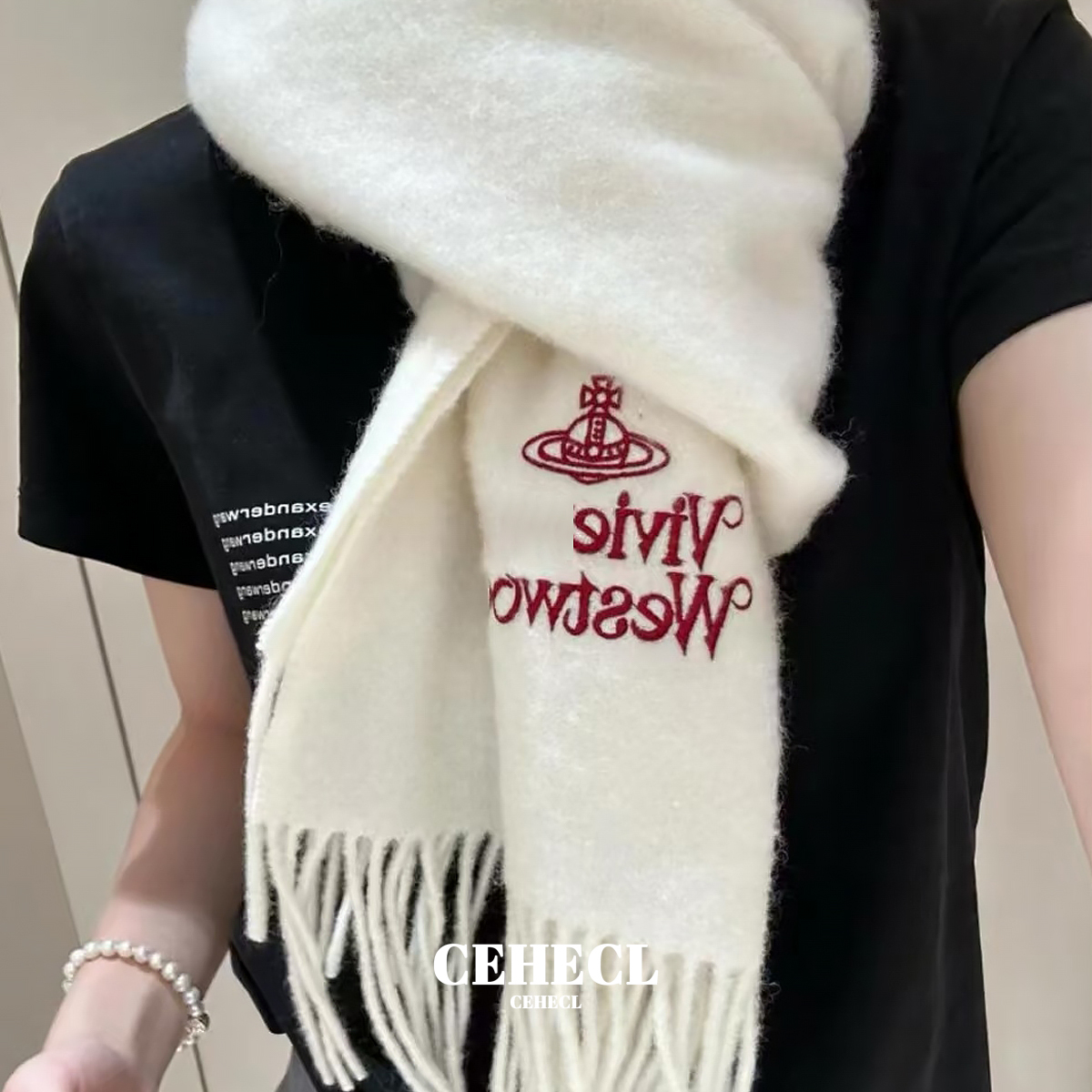 经典西太后土星刺绣流苏羊毛围巾