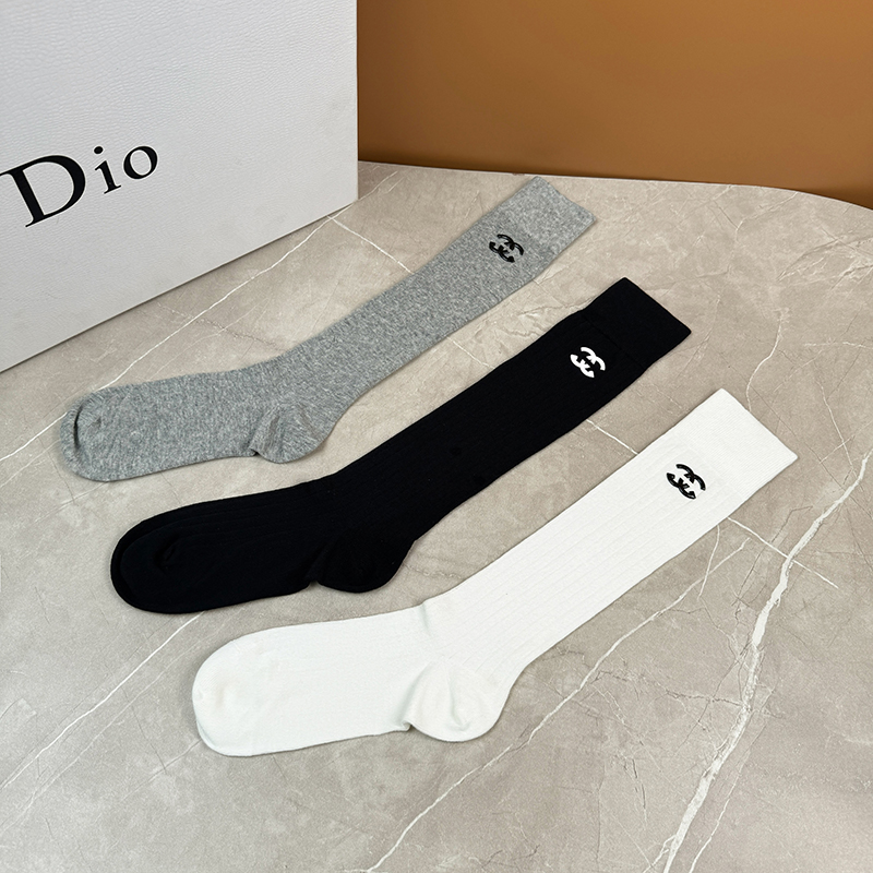 小香风薄款长筒袜百搭显瘦小腿袜