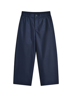 MIIWII末未25夏藏青色直筒百搭九分裤棉质轻薄休闲裤女K252348