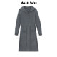 翻领连衣裙X234246 末未MIIWII23冬灰色全羊毛针织衫 断码 清仓