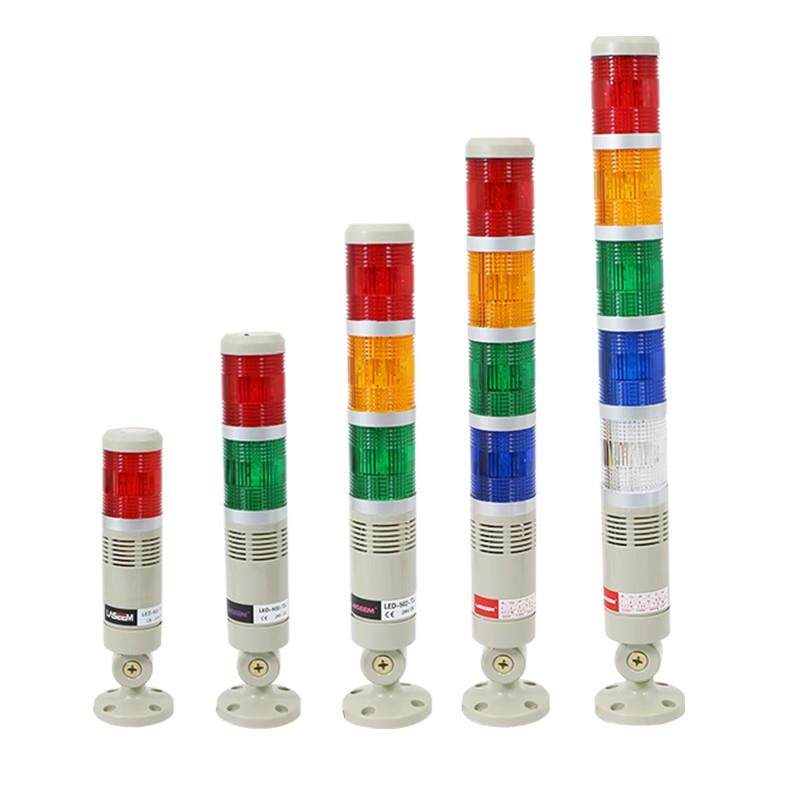 报警灯LED三色闪光信号灯带蜂鸣LED-502-T3J 机床灯塔安全警示灯