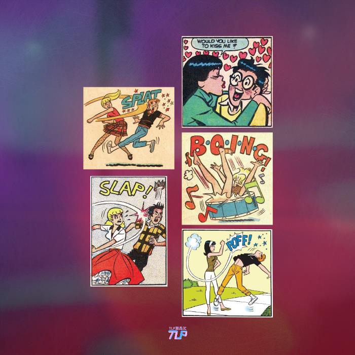 Tlp反光汽车贴纸覆古流行风格漫画少女美女英语声学捏防水贴纸