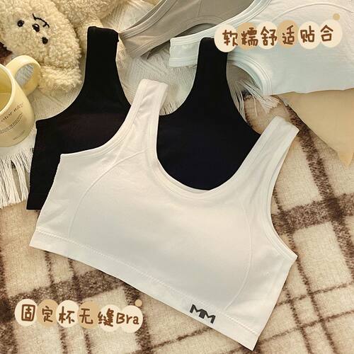 纯棉内衣女无钢圈学生少女文胸
