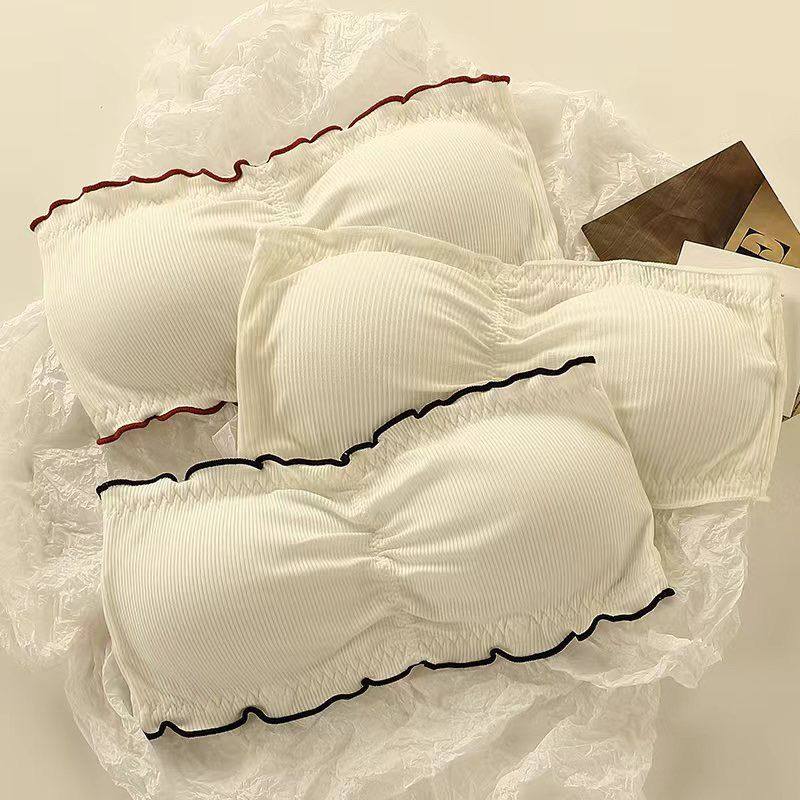 甜美花边少女无肩带文胸聚拢防滑学生内衣女隐形裹胸2026夏季薄款,女士内衣/男士内衣/家居服,少女文胸,淘宝优惠券,粉丝福利购,淘宝优惠卷