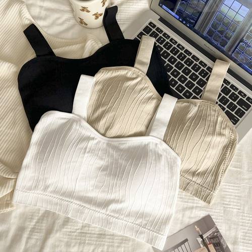 学生聚拢固定杯无钢圈背心文胸薄