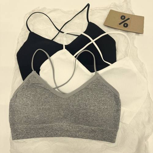 交叉吊带背心内搭运动美背2024夏