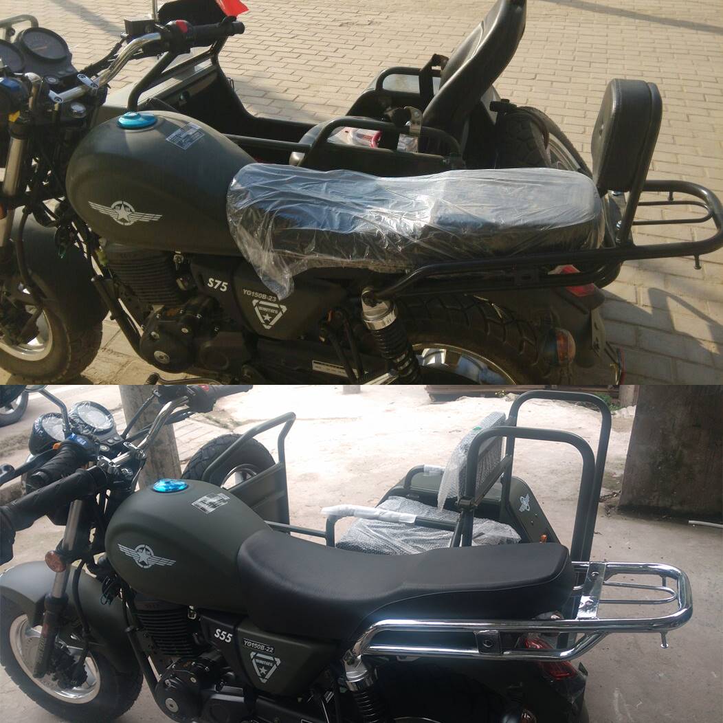 银钢迷你150-22yg200b边三轮摩托车原厂配件黑色加长坐垫货架靠背