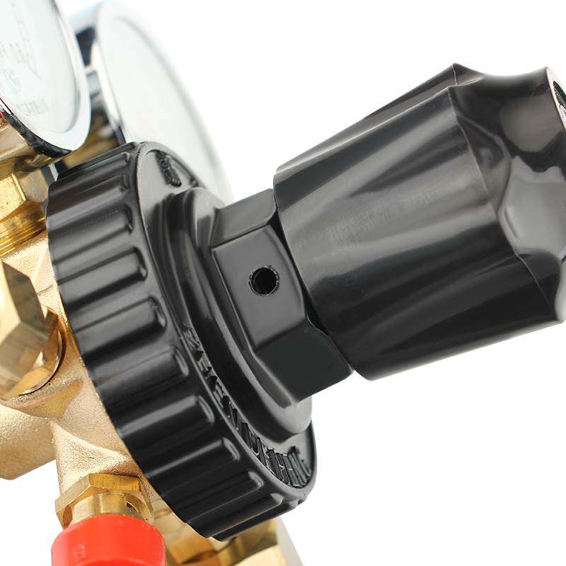 扎啤用二氧化碳减压器压力表减压阀啤酒机用双表头全铜阀体CO2表