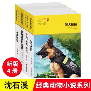 老虎哈雷 警犬拉拉 睡蟒边 动物小说大王 我们一起走 全套4册 雪兔 中小学生课外阅读书籍 沈石溪系列儿童文学经典