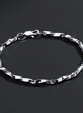 Stainless Steel Men Charm Bracelet Punk Vintage Twisted Wove