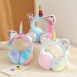 Cute Unicorn Earmuffs Children Kids Cat Ears Lovely Ear-Muff