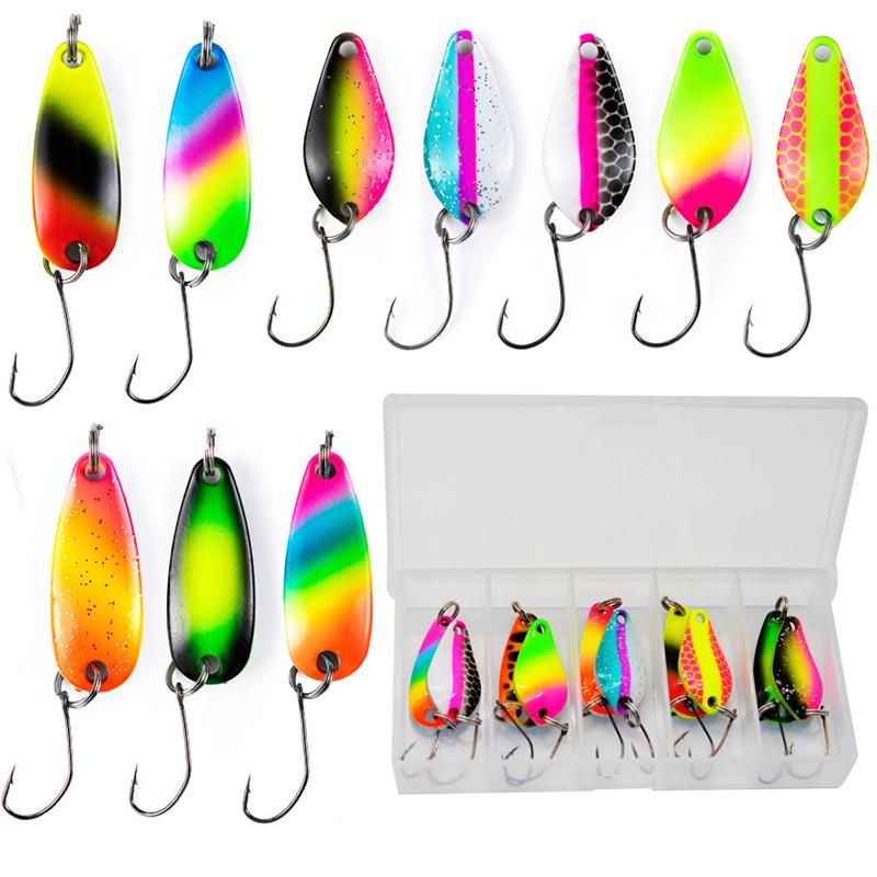 JYJ 2g 3g fishing kit jig spoon lure bait,hard metal spinner