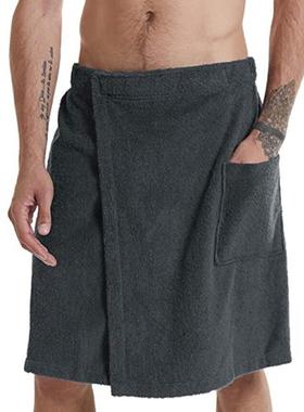 Men's soft towel comfortable bath wearable bathrobe男士浴巾