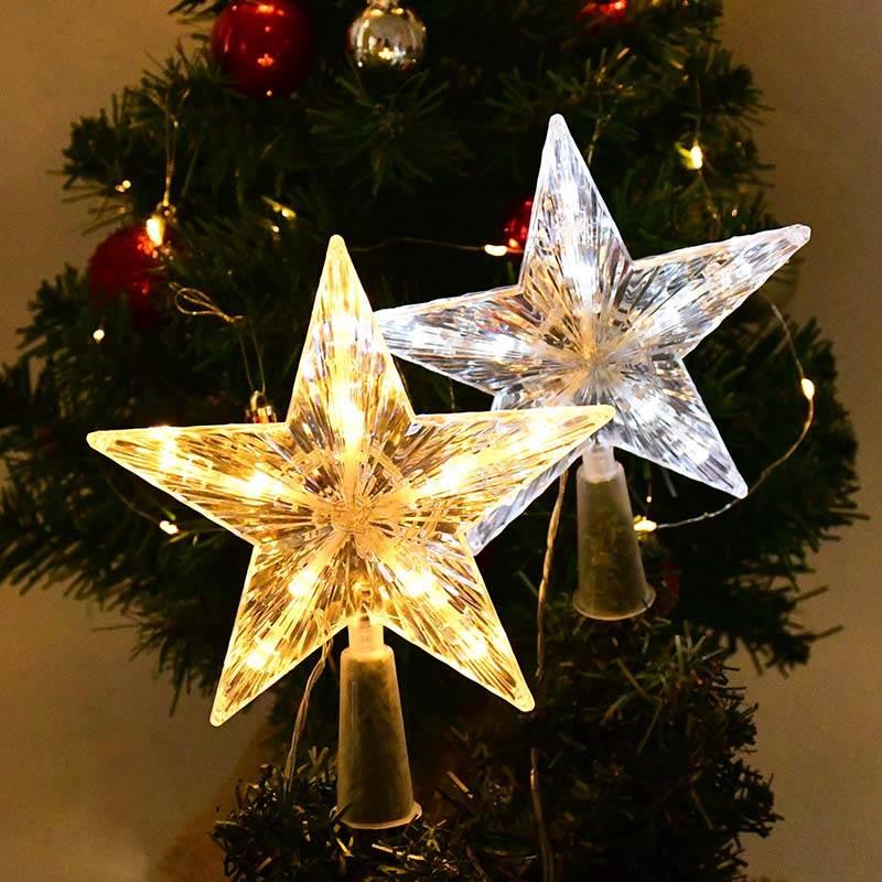 Christmas Tree Topper Star Lights Xmas Tree LED Star Night L