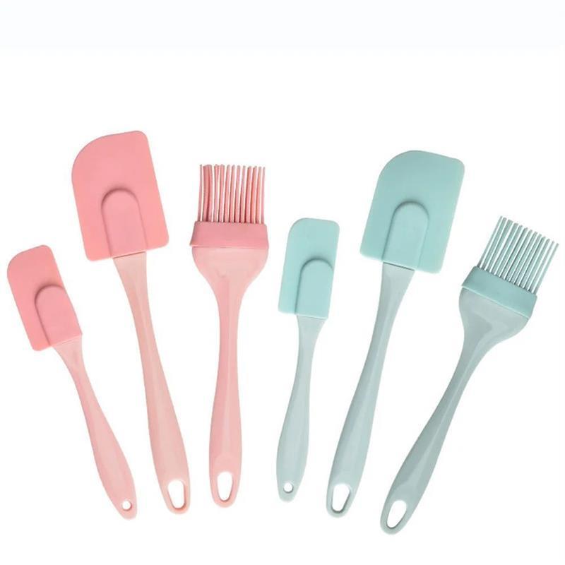 3Pcs Cake Silicone Spatula Set Heat Resistant Rubber Mixer N