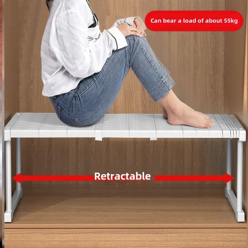 可调节的壁橱组织者储物架壁挂式DIY