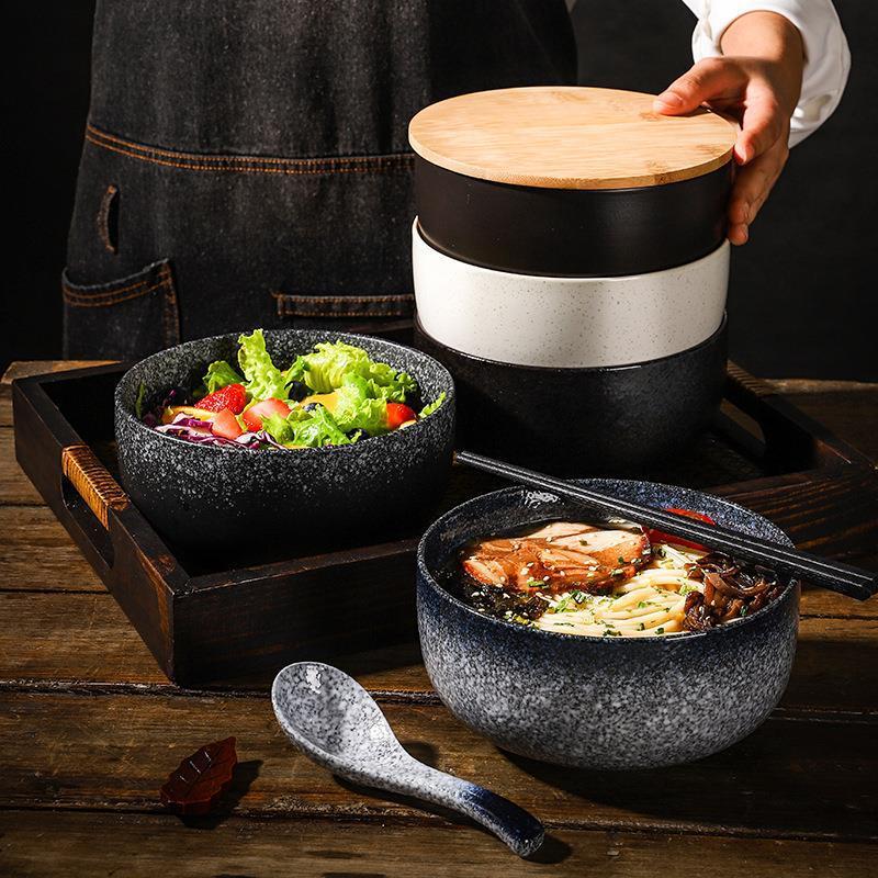 Tableware Ceramic-Bowls Porcelain Ramen Soup Wind-Bowl-Inch