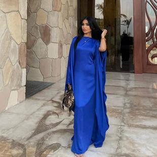 聚会长袍 连衣裙Round neck 新款 sleeve 圆领蝙蝠袖 bat dress 时尚