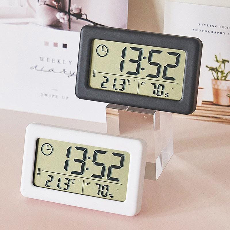 LED Digital Alarm Clock With Thermometer Desktop Electronic