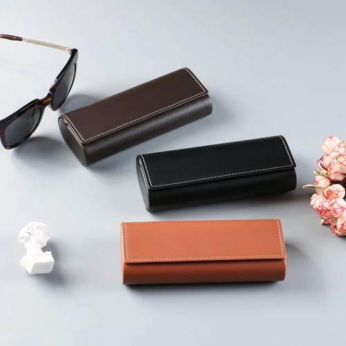 Luxury Myopia Leather Glasses Case Leather Sunglasses Case f
