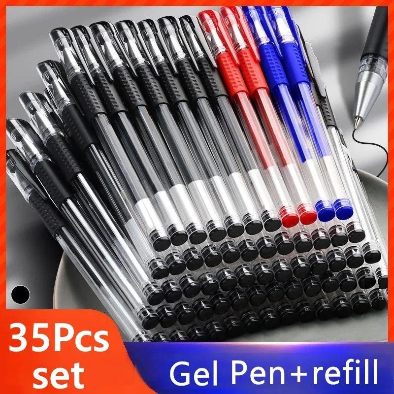 35 PCS Gel Pen Set School Supplies Black Blue Red Ink Color