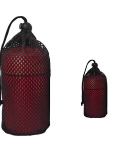 多用途网眼袋收纳袋涤纶束口袋黑色网布袋拉绳网袋抽绳户外水杯包