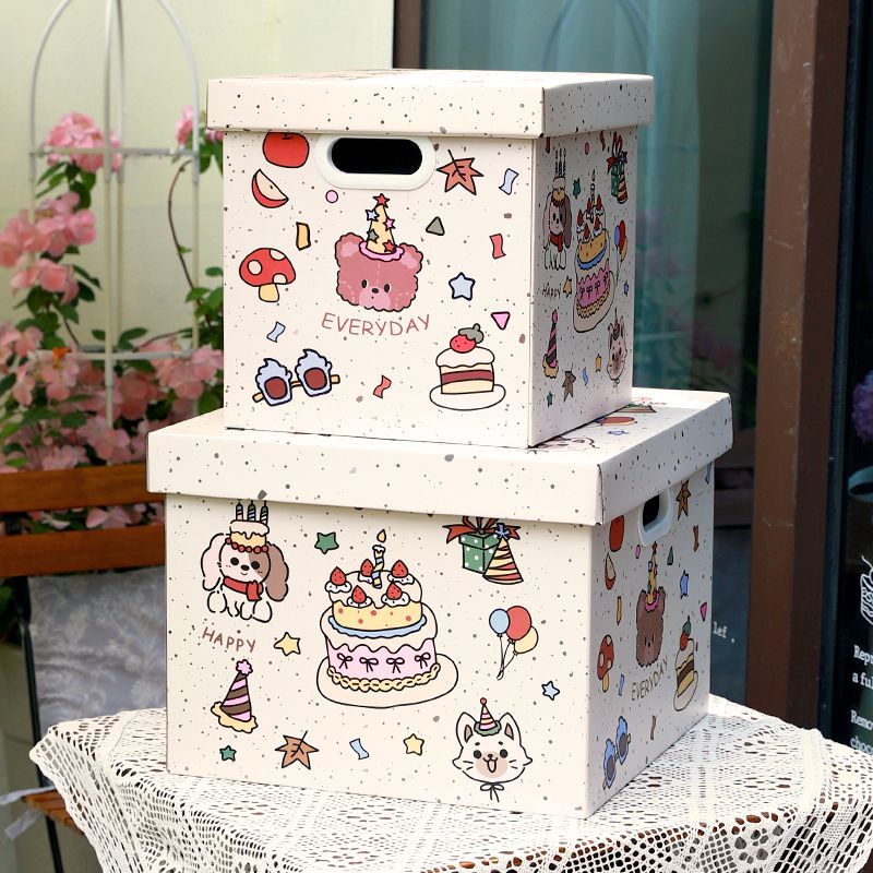 可爱蛋糕生日礼盒零食纸箱礼品空盒子包装盒礼物盒高颜值送礼收纳