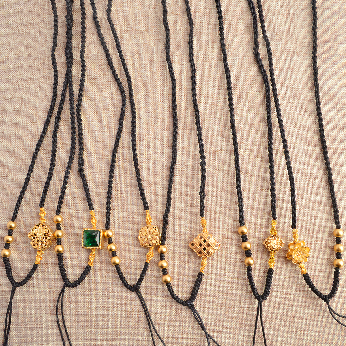 其他纯手工编织沙金吊坠绳