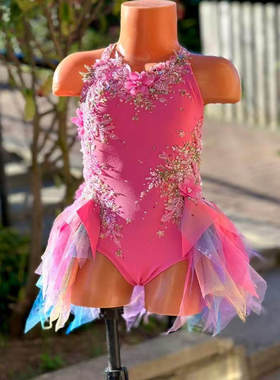 艺术体操服现代舞比赛技巧服啦啦操表演服定制儿童成人女款T169