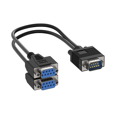 多普瑞 串口DB9一分二COM线 拖二针母孔 RS232/RS485/422/CAN总线