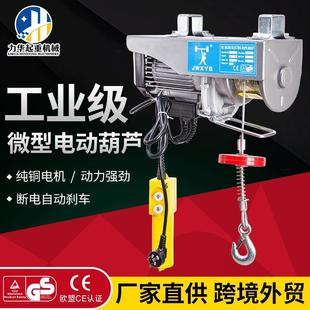 起重微型提升机12m钢丝绳电动葫芦 力华起重工业级微型电动葫芦