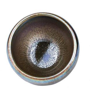 正山堂紫衣彩金建盏纯手工全包釉100ml 主人杯茶具 品茗杯 茶杯