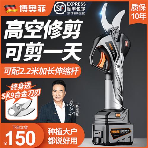 德国电动修枝剪剪刀果树充电式进口锂电剪树枝电剪子品牌园林工具