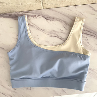 Splicing colors瑜伽背心一体跑步内衣美背运动文胸撸铁健身bra