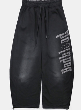 [w-pts24-082] Sun Faded 2 慢跑裤 - 黑色