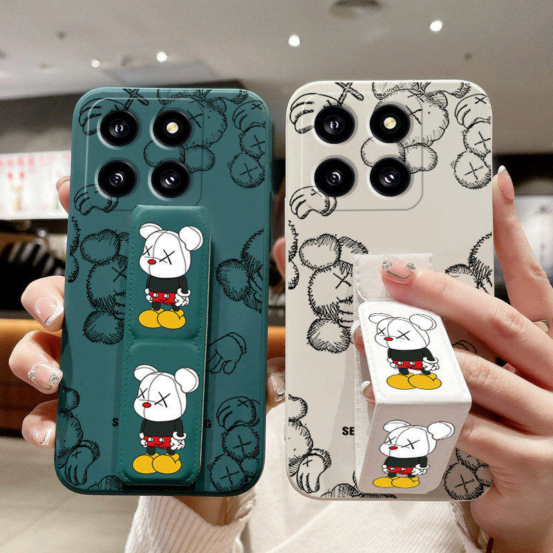 小米15Ultra手机壳全包防摔14磁吸带支架小米12S硅胶软壳13Pro个性小熊11青春版小米10S/9/8可横竖屏桌面