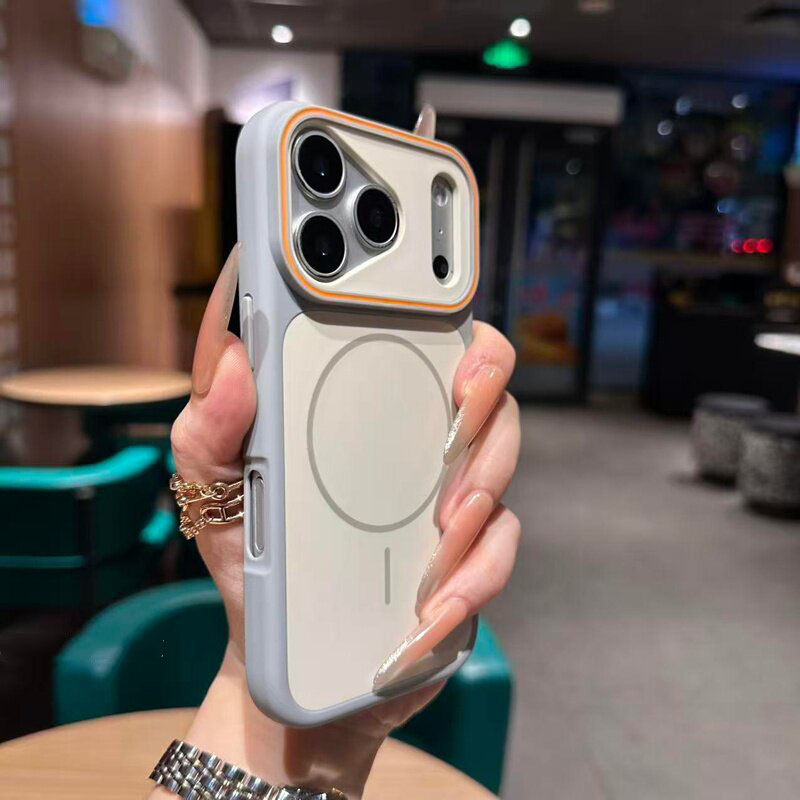 高级肤感魅眼磁吸适用苹果17promax手机壳iphone16防摔15全包壳14
