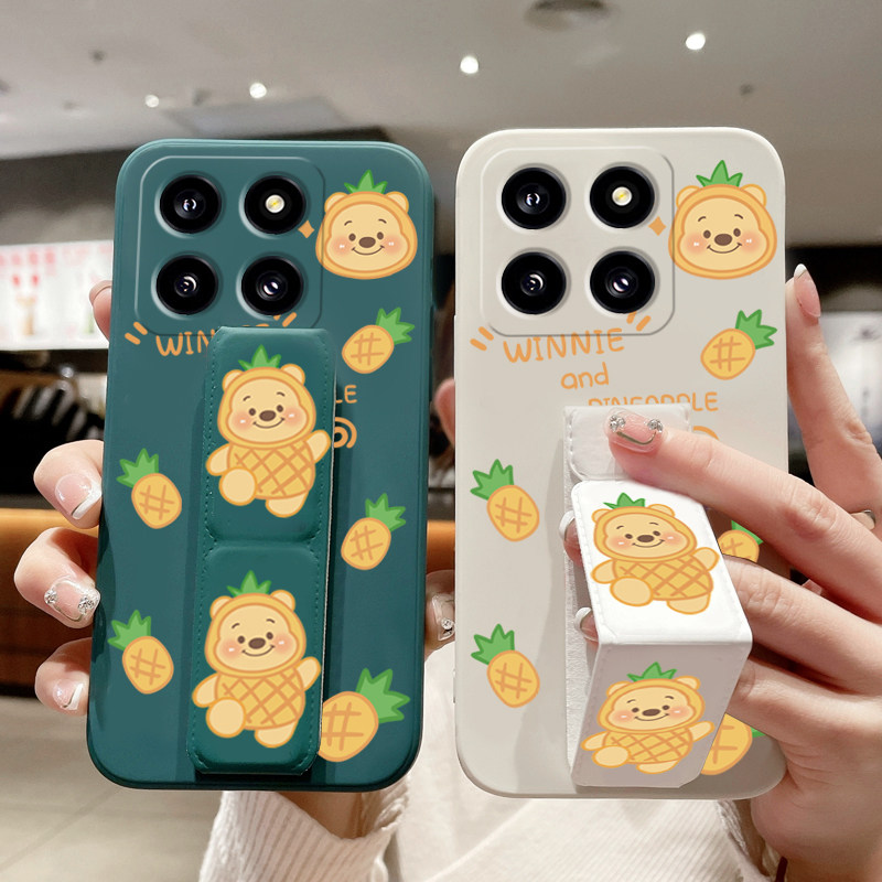 小米15手机壳14Ultra折叠13磁吸带支架小米12S硅胶软壳12Pro菠萝熊11青春版全包防摔小米10/9/8可横竖屏摆放